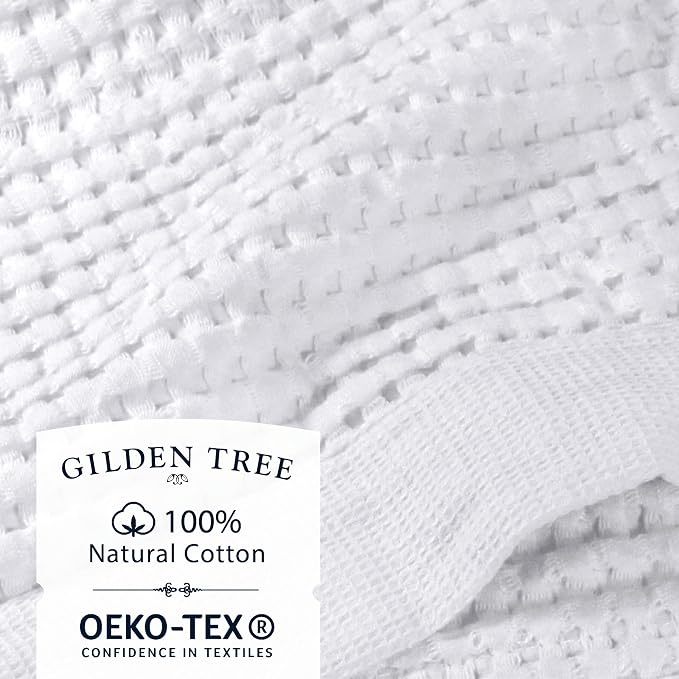 GILDEN TREE Waffle Towel Set Quick Dry Thin | 2 Bath Towels | 2 Hand Towels | 2 - Image 2