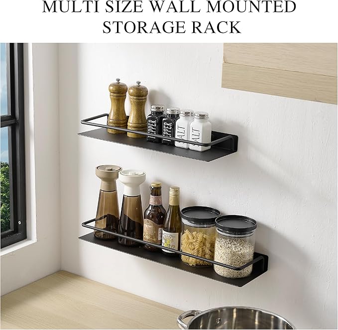 Small Shelf for Wall, Small Floating Shelf, Metal Bathroom Shelves, Metal - Image 4
