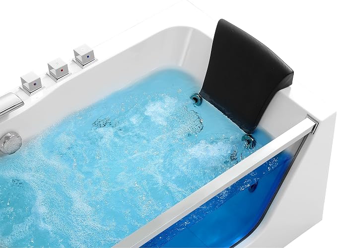 Empava 59 in. Acrylic Alcove Whirlpool Bathtub - Image 11
