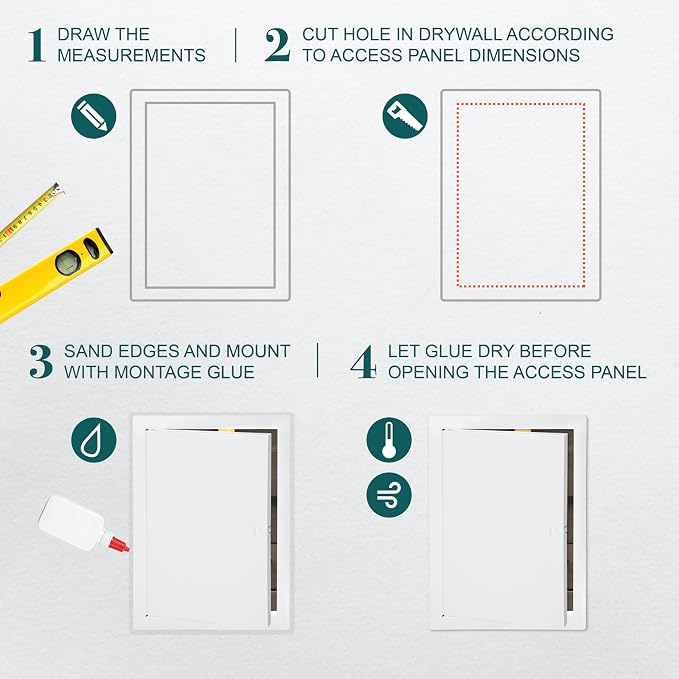 10" x 14" White Metal Access Panel. Service Shaft Door Panel. Plumbing - Image 5
