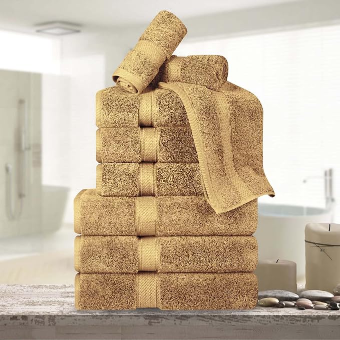 BNM Egyptian Cotton Heavyweight Towels, 800 GSM, Face/ Washcloths, Hand Towels - Image 2