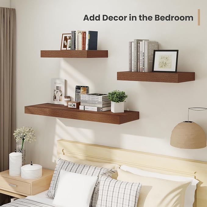 Heimlove 24 x 12 Inch Deep Floating Shelves Wall Mounted - Image 5