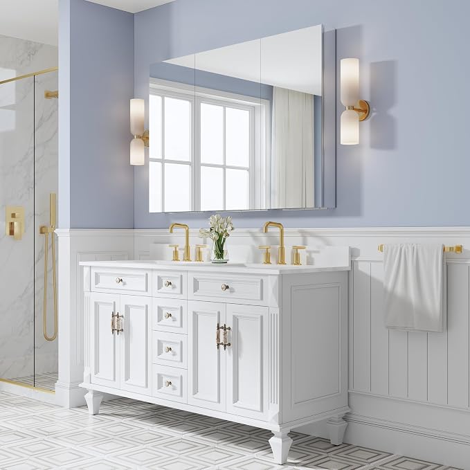 WELLFOR 52" x 36" Bathroom Medicine Cabinet - Image 13