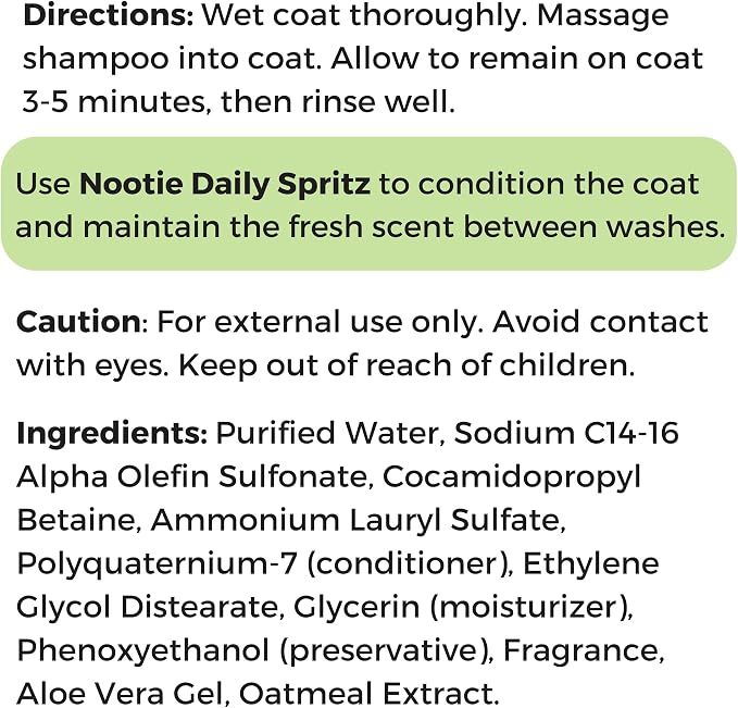 Nootie - Oatmeal Pet Shampoo for Sensitive Skin - Revitalizes Dry Skin & Coat - - Image 7