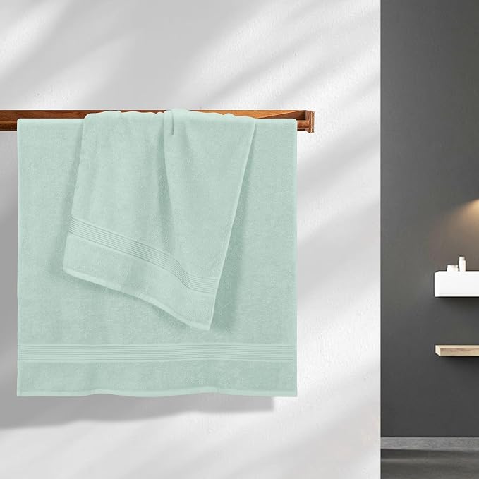 Elvana Home Cotton 2 Pack Oversized Bath Towel Set 28x55 inches, Large Bath - Image 2