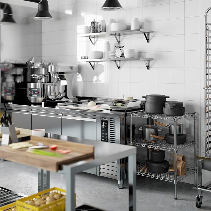 21" Deep x 24" Wide x 34" Height Wire Shelving Kit | 3-Tier | NSF Commercial - Image 8