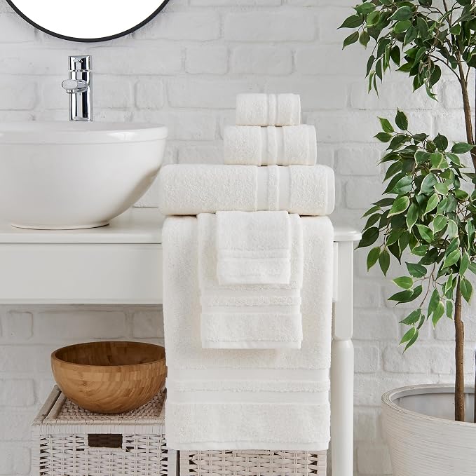 Premium 6 Piece Towel Set, 2 Bath Towel, 2 Hand Towels, 2 Washcloths, 100% - Image 2