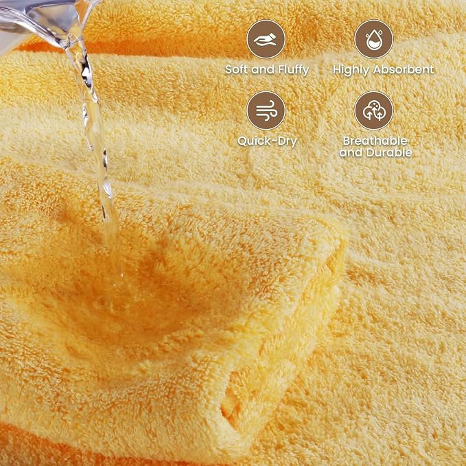 SEMAXE 4-Pack Luxury Bath Towels - Image 3