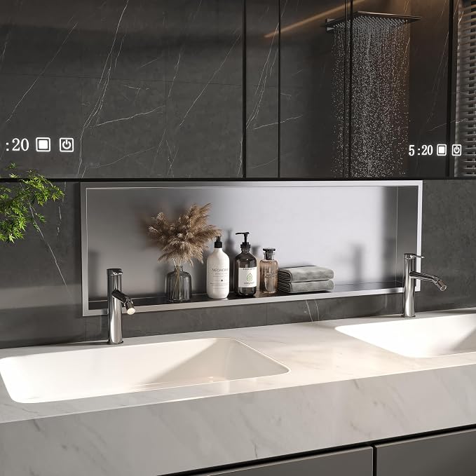 Neodrain No Tile Shower Niche, Shower Cabinet Bathroom Shelf, Inner Size 36" X - Image 6