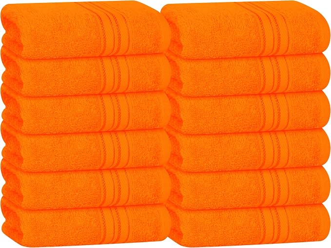 BOUTIQUO Ultra Soft Cotton Washcloths, Contains 12 Piece Face Cloths 12x12 inch by BOUTIQUO