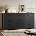 9-Drawer Dresser for Bedroom, Modern Wooden Chest of Drawers by BORNOON