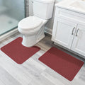Christmas Bathroom Rugs Set 2 Pieces, Thin Bathroom Mats, Toilet Rugs, Quick Dry by BosapDirect