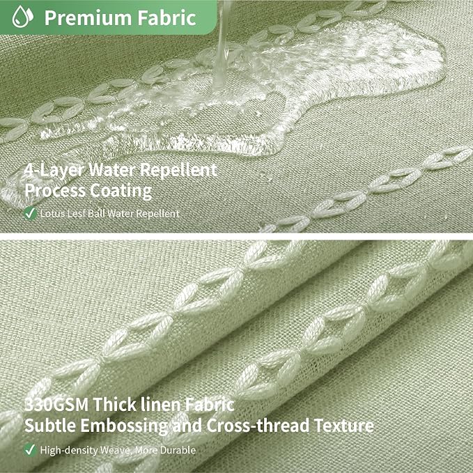 No Hook Extra Long Shower Curtain Set - Image 3