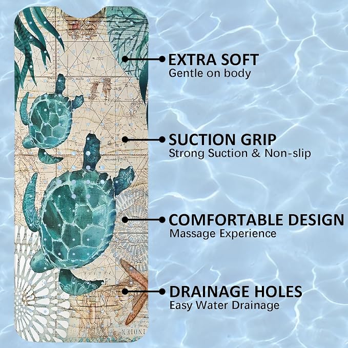 Sea Turtle Bathtub Mat Non Slip, Baby Bath Mat - Image 8