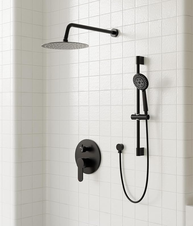 Gabrylly Shower System, High Pressure 12" Rain Shower Head - Image 2