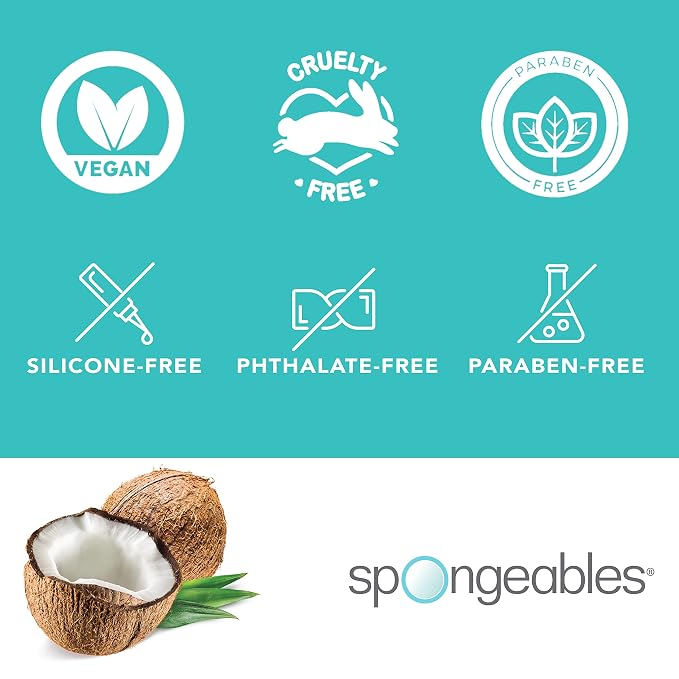 Spongables Pedi Scrub Foot Exfoliating 5+ Wash Travel Sponge, Coconut Colada - Image 3