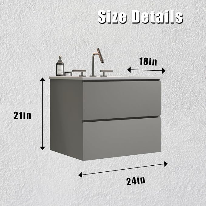 Wall Mounted Floating Bathroom Vanity - Image 5
