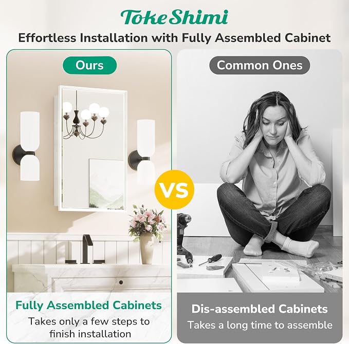 TokeShimi 21x27 Recessed Medicine Cabinet - Image 7