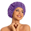 Reusable Shower Cap for Women, Large Waterproof Shower Essentials Bonnet by Edoneery