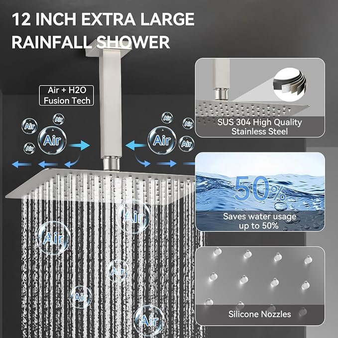 Brushed Nickel Shower System - Image 4