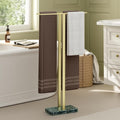 KES Standing Towel Rack with Green Natural Marble Base, Fits Large Bath Towel by KES