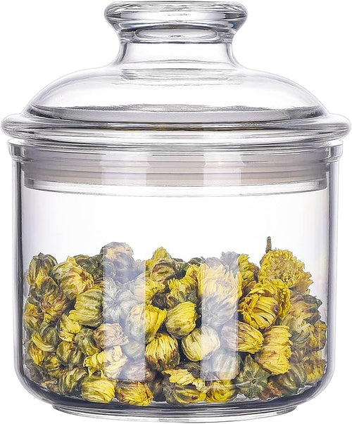 13.5oz Small Acrylic Storage Jar, Airtight Lid by IVOOBR