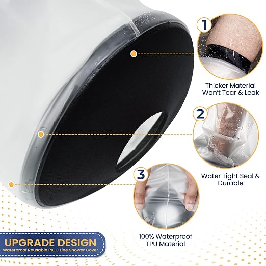 EXQUISITO Knee Cast Cover for Shower | Reusable Shower Protector after Surgery - Image 7