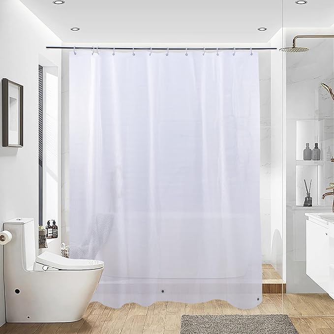 NTBAY EVA Semi-Transparent Clear Shower Curtain - Image 2