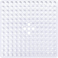 White Square Shower Bathtub Mat Non Slip 21x21 Inch, Soft Bath Mat by NaolotureHome