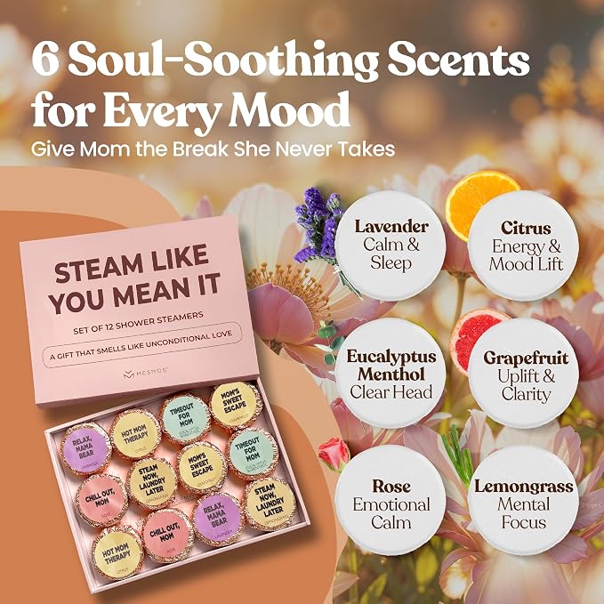 MESMOS 12 Assorted Shower Steamers Aromatherapy, Christmas Gifts - Image 2
