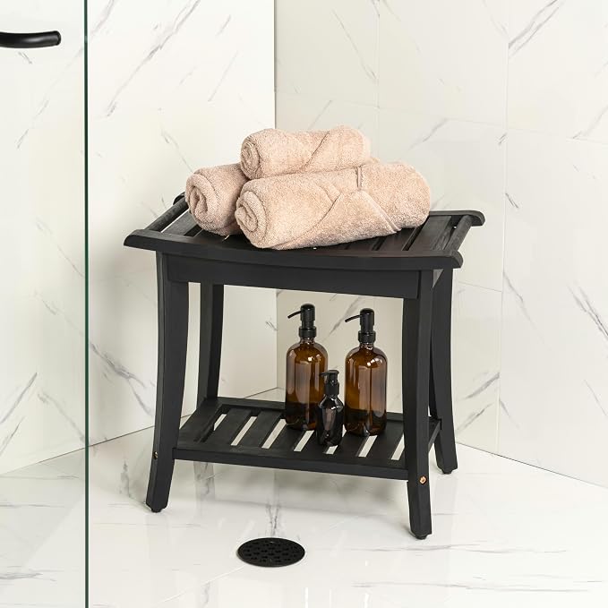 JONATHAN Y STL1001B Tucker 22.1" Traditional Classic Slatted Solid Acacia Wood - Image 2