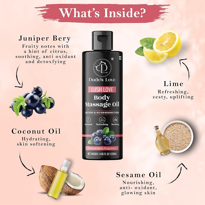 Organic - Berry Full Body Massage Oil - Revitalising, Detoxifying | No Stain & - Image 5