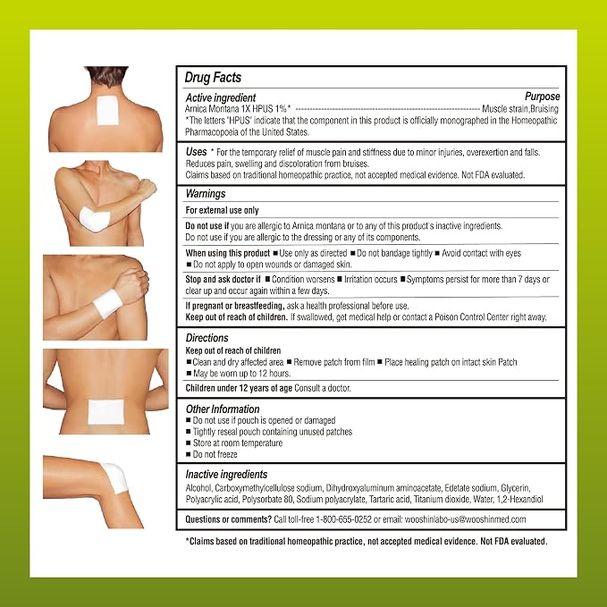 Arnica Hydrogel Pain Relief Patches | Natural Relief - Image 8