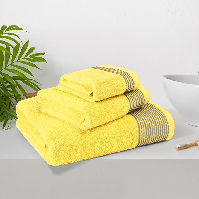 Belizzi Home Ultra Soft 3 Pack Cotton Towel Set, Contains a Bath Towel 28x55 - Image 2