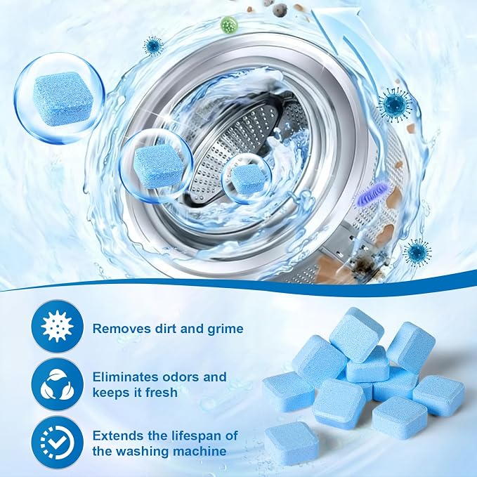 Navona 24 Pack Washing Machine Cleaner Tablets, Washer Cleaner Tablets Pro Set - Image 3