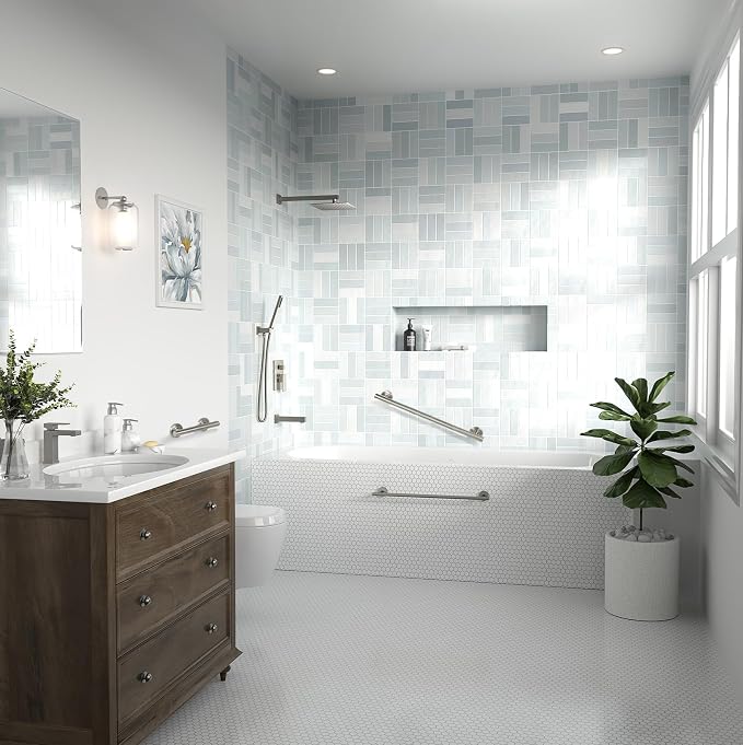 Lava Odoro Shower Grab Bar, Modern Stainless Steel Handicap Grab Bar - Image 6