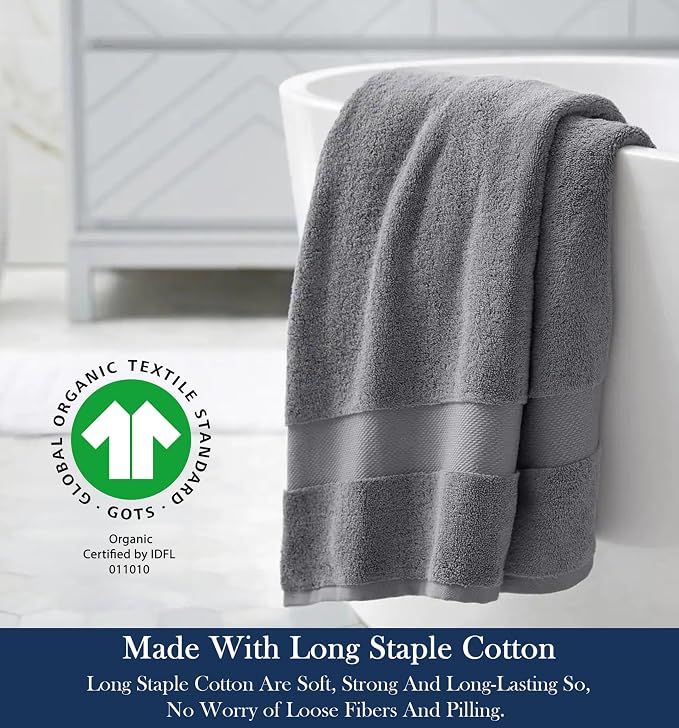 Delara Organic Cotton Luxuriously Plush Bath Sheet | GOTS & Oeko-TEX Certified - Image 3