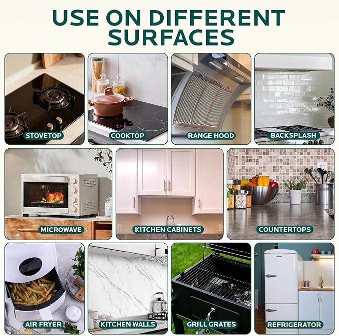 Clean Up Kitchen Oil Stains Spray: Foam Cleaner Spray Cuts Through Baked-On - Image 4