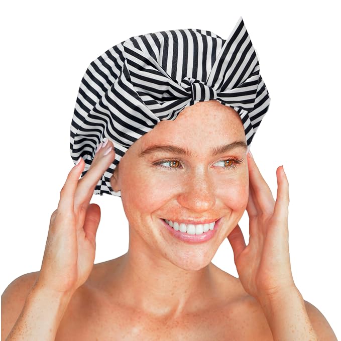 Kitsch Luxury Shower Caps for Women Reusable Waterproof - Image 7