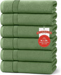 RIVERSIDE 6 Pack Premium Hand Towels Set, 16x28 inches, 100% Ring Spun Cotton by RIVERSIDE