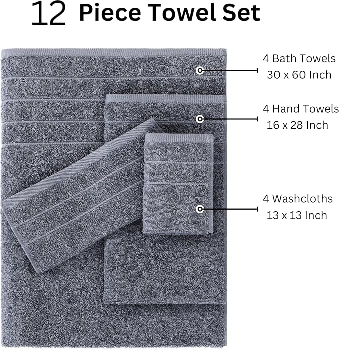 Casa Platino 100% Cotton Luxury Bathroom Towel Set - Image 4