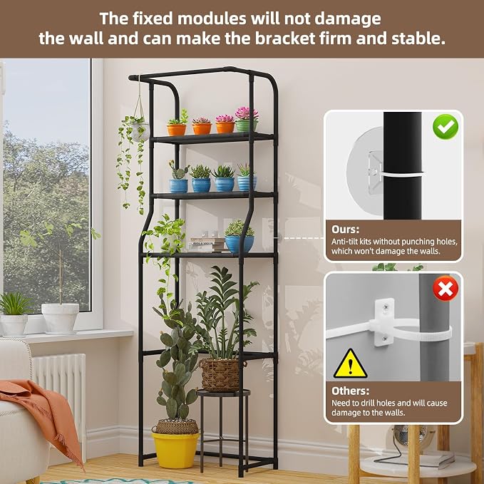 Over The Toilet Storage Shelf, 3-Tier Freestanding Bathroom Organizer - Image 4