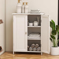 Bathroom Floor Cabinet with Adjustable Shelf Wooden Freestanding Storage by Tltaroni