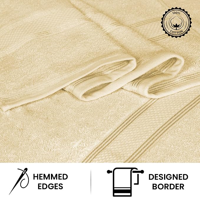 Casa Lino 100% Cotton Bath Towels Set of 4 - Image 4