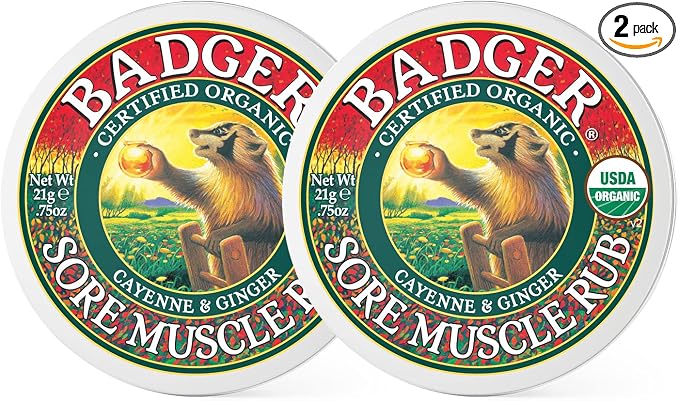 Badger - Sore Muscle Rub, Cayenne Pepper and Ginger, Organic Sore Muscle Rub by Badger