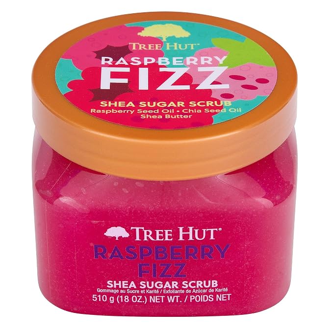 Tree Hut Raspberry Fizz Shea Sugar Scrub, Exfoliating, Hydrating & Moisturizing - Image 2