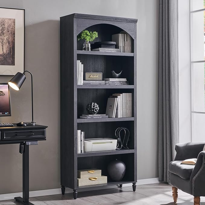 76" Tall Arched Bathroom Storage Cabinet, 5 Tiers Large Farmhouse Arched - Image 5