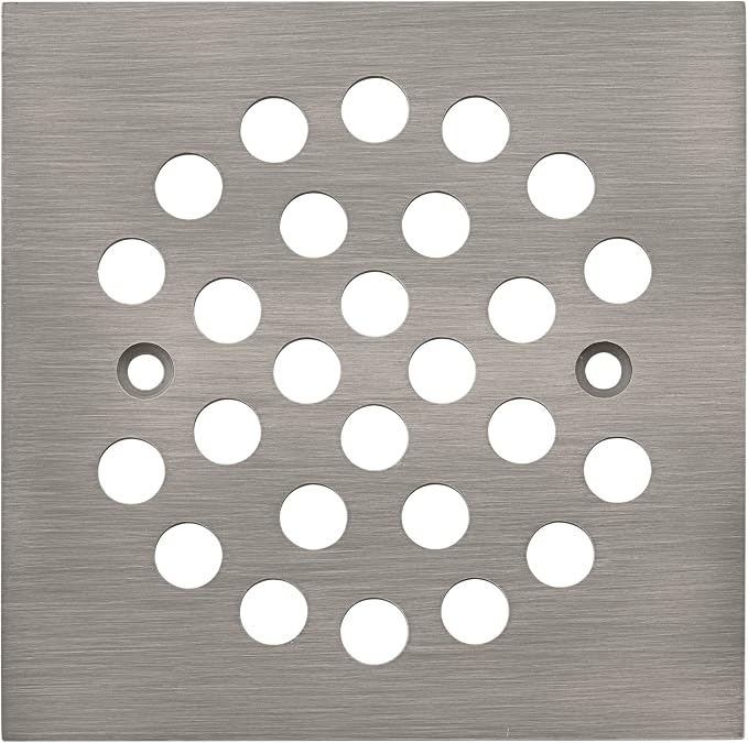 Square 4-1/4 Inch Screw-in Shower Drain Cover Replacement Square Floor Drainer by vouruna
