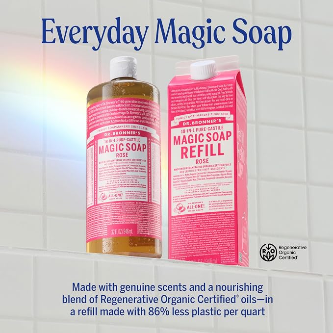 Dr. Bronner's Pure-Castile Magic Soap Liquid- Made - Image 3