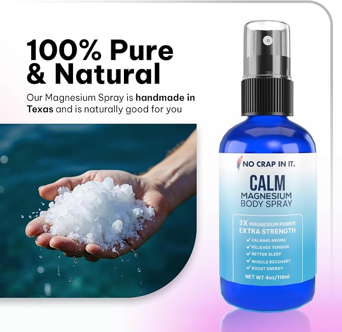 No Crap In It Calm Magnesium Spray Triple Magnesium Power: All Natural - Image 5
